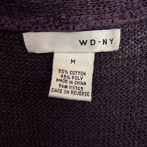 M, Deep Purple open Cardigan Sweater - Picture 3 of 5